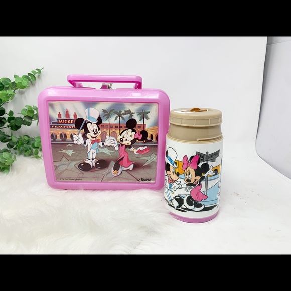 Vintage Minnie & Mickey Mouse Hard Lunch box Set - Picture 15 of 15